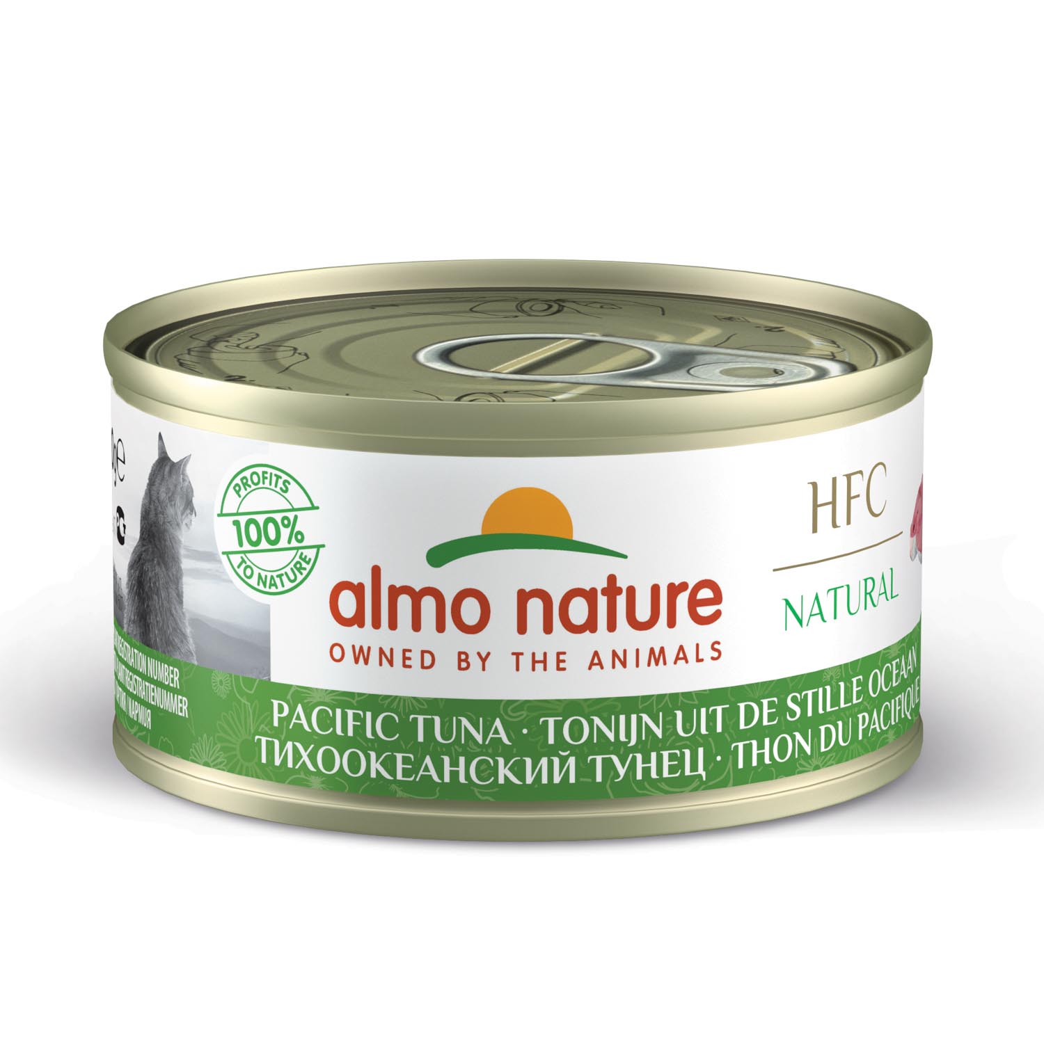 ALMO NATURE HFC NATURAL LATA para Gatos 70g Atún del Pacífico