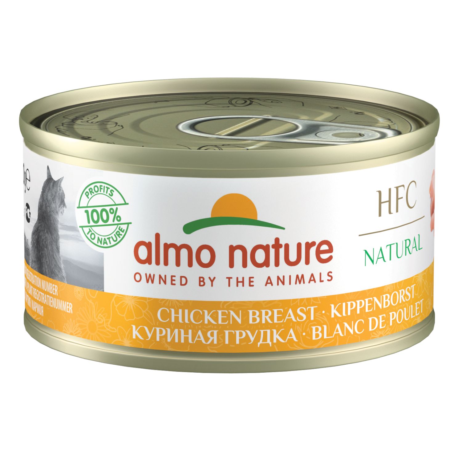 ALMO NATURE HFC NATURAL LATA para Gatos 70g  Pechuga de Pollo