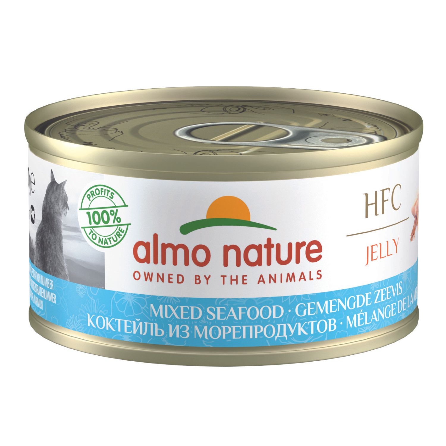 ALMO NATURE HFC JELLY LATA para Gatos 70g Mixto de Mar