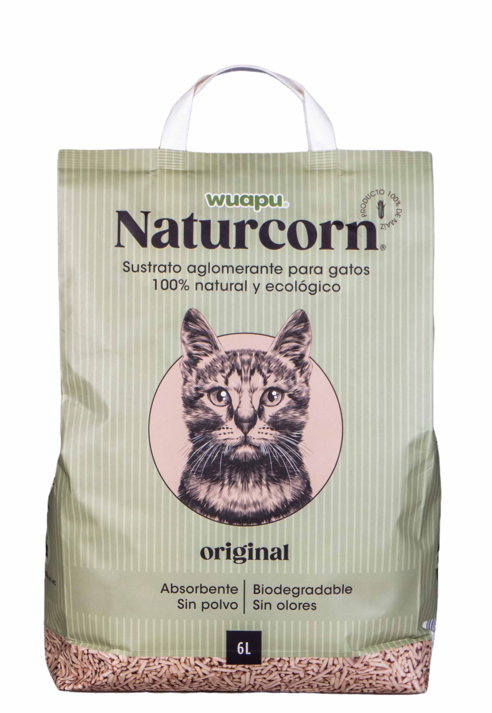 WUAPU Naturcorn Original 6 L Aglomerante para Gatos