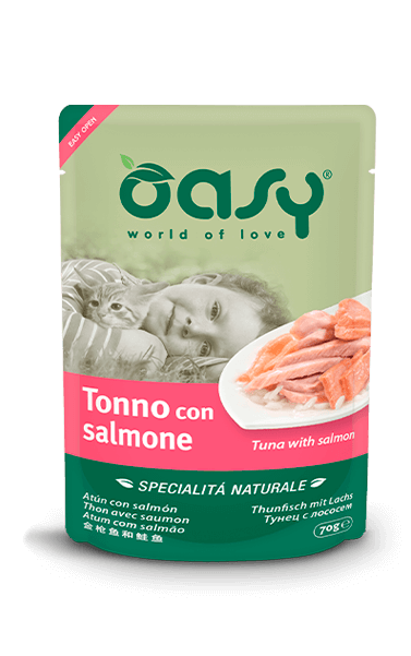 OASY Atún con Salmón en gelatina para Gatos 70g